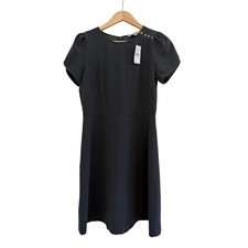 NWT Loft Shift Knee Length Dress Womens 6 Gray Minimalist Casual Career