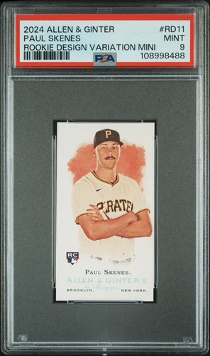 2024 Topps Allen & Ginter Mini Rookie Design Variation #RD11 Paul Skenes PSA 9
