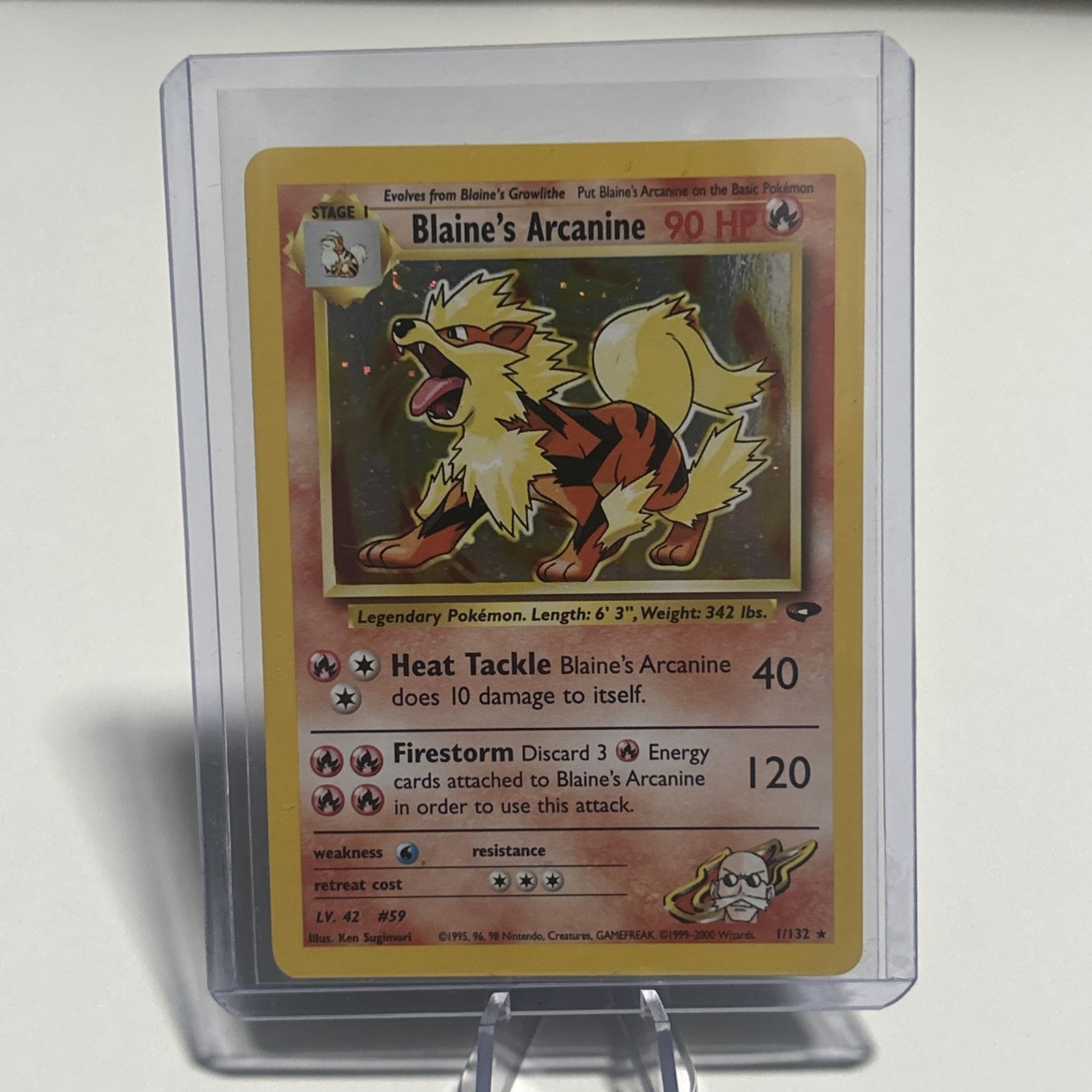 Wizards of the Coast Blaine's Arcanine 1/132 Gym Challenge Holo Unlimited