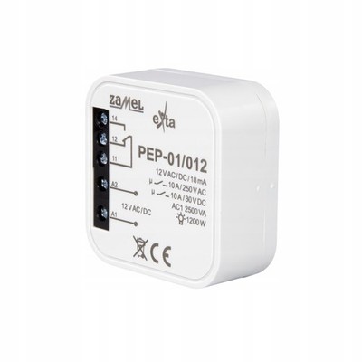 Elektromagnetisches Relais im Gehäuse 12V AC/DC 10A Zamel PEP-01/012