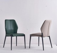 GrüNer Designer Lederstuhl Moderne EsszimmerstüHle KüChen SitzmöBel Neu