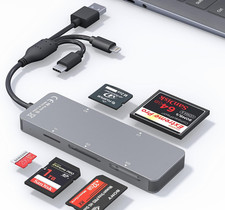 SD Card Reader Memory Stick Pro Duo Adapter - 5 in 1 SD/TF/CF/MS/XD Card Reader