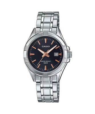 Casio Women s Black Dial Stainless Steel Bracelet Watch - LTP-1308D-1AVDF
