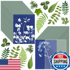 Sun Print Paper Kit: 60 Cyanotype Sheets  Acrylic Panel - Solar Art  Crafts C