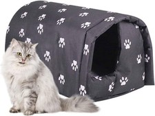 Stray Cats Shelter, Waterproof Outdoor Cat House Foldable Warm Pet Cave for Wint