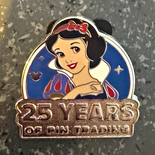 Disney Snow White 25 Years of Pin Trading 2015 Single Enamel Pin Mickey Back