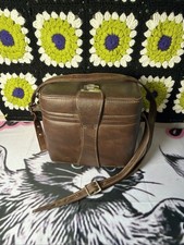 Vintage Diamond EL-2 Hard Camera Case Bag Made in USA Brown Leatherette SLR 35mm