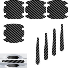 8PCS Car Door Handle Scratch Protectors, Carbon Fiber Vehicle Doors Handle Cover