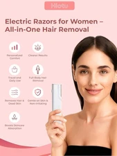 Facial Razor for Women – Electric 3-Speed Sonic Face Hair Removal Tool USB-C