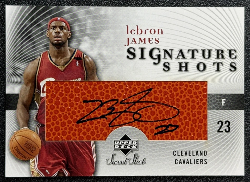 LEBRON JAMES 2005-06 UPPER DECK UD SWEET SHOT #SS-LJ SIGNATURE SHOTS AUTO
