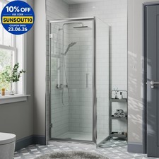 900 x 900mm Framed Hinged Shower Enclosure Door Side Panel Walk-In 8mm Glass