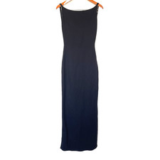Eaves Womens Backless Maxi Dress Size S Black Stretch Side Slit Sexy Evening