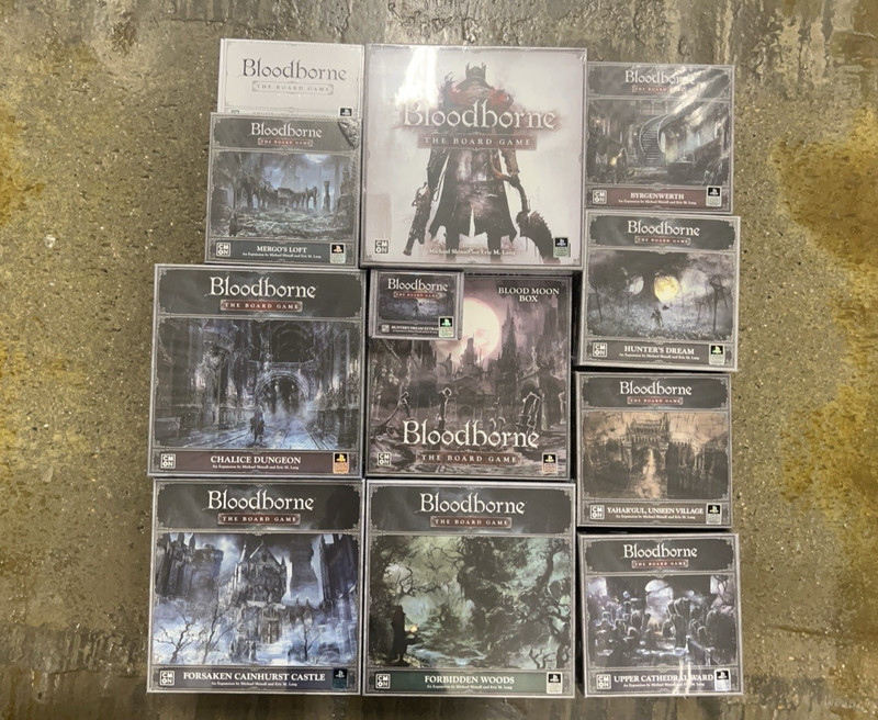 [new] BLOODBORNE The Board Game KICKSTARTER EXCLUSIVES Blood Moon ALL IN