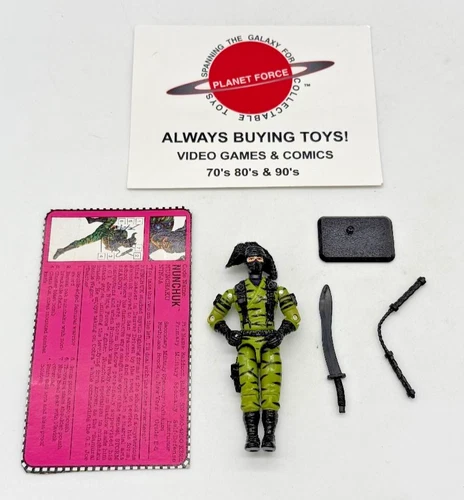 1992 Nunchuck w/ File Card Complete GI Joe Figure