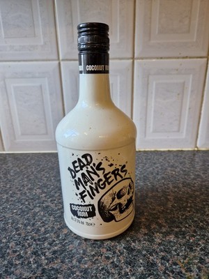 Dead Man's Fingers coconut rum - empty spirit bottle