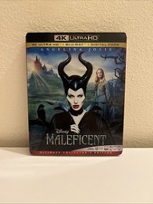 Maleficent 4K  Blu Ray W/ Slipcover - Disney Angelina Jolie Family Fantasy Kids