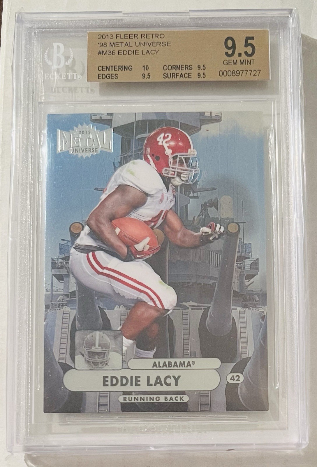 Eddie Lacy Fleer Retro 1998 Metal Universe #M36 Base