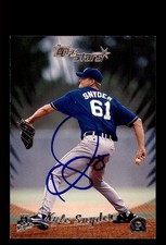 Signed Baseball Card Auto Kyle Snyder 2000 Topps Stars #134 Kansas City Royals