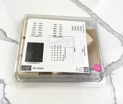 Stampin Up It s A Date Calendar Wood Rubber Stamp Set New 
