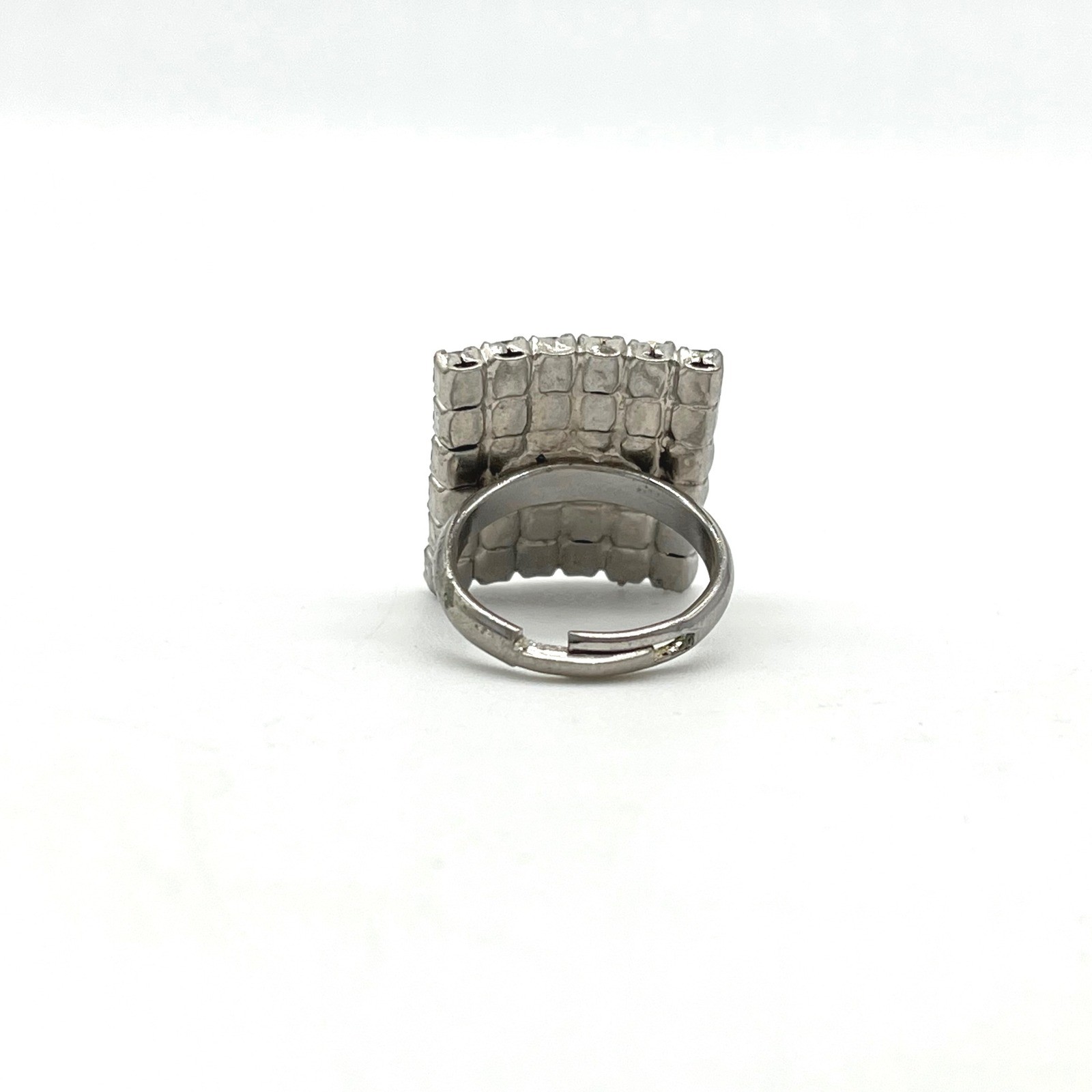 Sparkling Square Rhinestone Pave Statement Ring A… - image 3