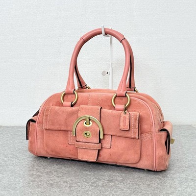 vintage coach old Suede BOSTON BAG