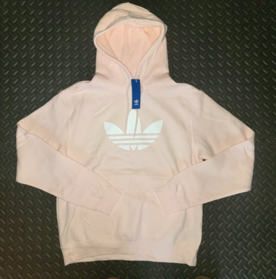 NEW MENS ADIDAS ORIGINALS TREFOIL HOODIE ~SIZE LARGE #KB4504 PINK