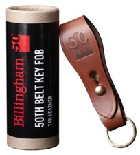Portachiavi cintura 50° anniversario Billingham in marrone edizione limitata (stock UK) NUOVO CON SCATOLA