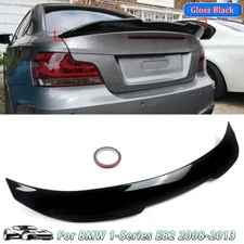 PSM Style Big Trunk Spoiler For 2007-13 BMW 1Series E82 Coupe 135i Glossy Black