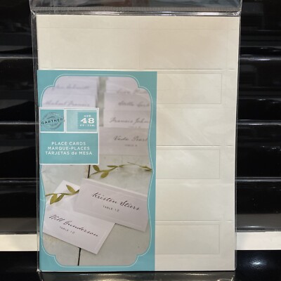 Gartner Studios PLACE CARDS Pearl Ivory 48 PRINTABLE CARDS Wedding, Dinner Party