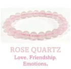 Rose Quartz Beaded Crystal Stone Healing Bracelet 8mm Beads Chakra Gift Pink