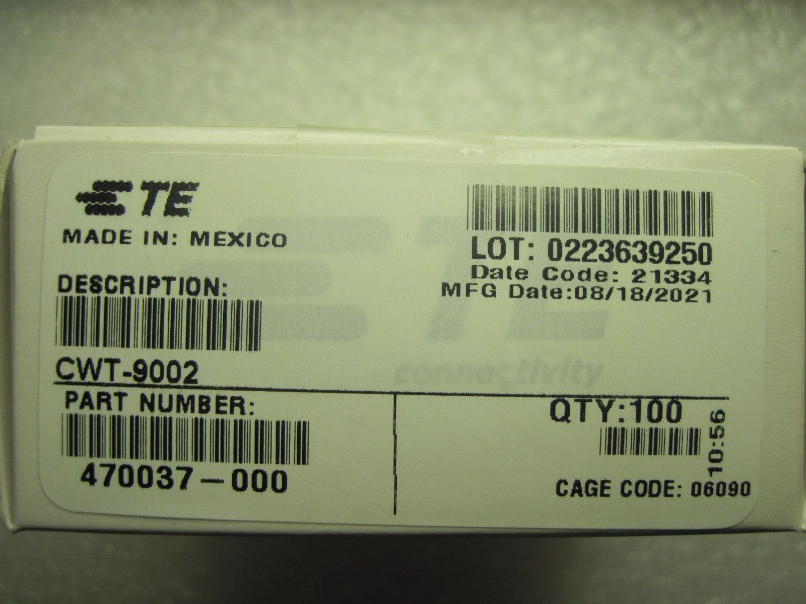 CWT-9002 ( 470037-000 ) TE 100 PER BOX