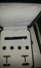 LINC Fashion- Dressy Silver Cufflinks and Tuxedo Studs