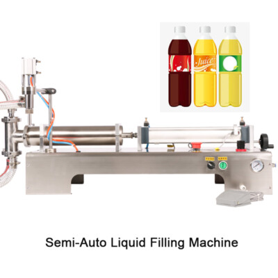 10-5000ml Pneumatic Liquid Filling Machine Water Milk Beverage Piston Filler