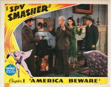Spy Smasher Lobby Card Sam Flint Marguerite Chapman in Chapter 1 A- Old Photo