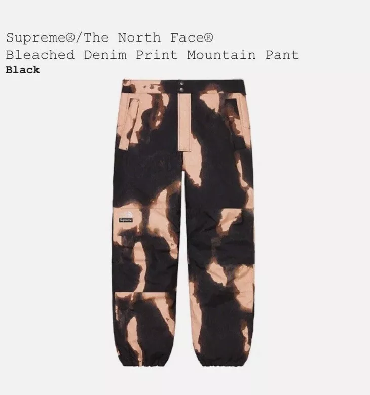 Nouveau pantalon de montagne Supreme® x The North Face® imprimé denim blanchi grand FW21