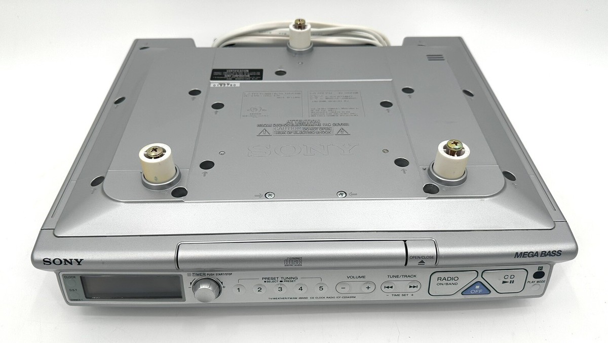 Sony ICF-CD543RM TV/Weather/FM/AM 4 Band CD Clock Radio with
