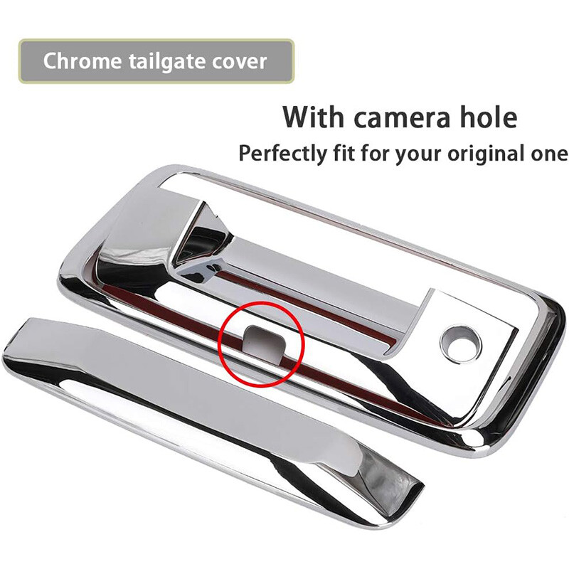 14-17 Chevy Silverado Chrome 2 Door Handle Cover Tailgate Cover W/o - Foto 8