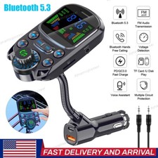 Car Bluetooth FM Transmitter Wireless MP3 Player PD USB Fast Car Charger Adapter