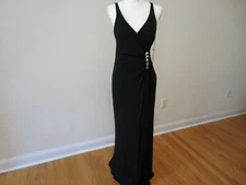 Morrell Maxie Black Lined Evening Prom gown size 6