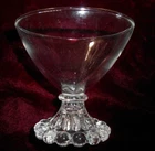 1 ANCHOR HOCKING Clear Glass BOOPIE BERWICK Candlewick Style SHERBET DISH