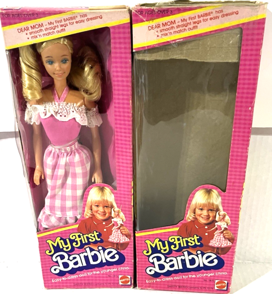 My First Barbie Easy to Dress Doll 1982 Mattel #1875 NEW IN BOIX W