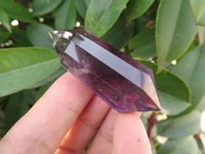 12 sided Natural Amethyst Vogel Style Quartz Crystal  DT Wand Superb 27.7g