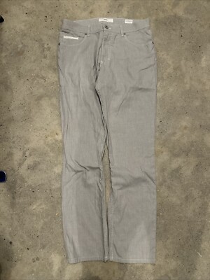 Brax Feel Good Cooper Fancy Casual Pants Men's Size 34x32 Lite Gray Regular Fit