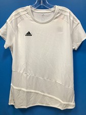 NEW Adidas 100% Polyester Climacool Women Soccer Jersey Color White Size L Large