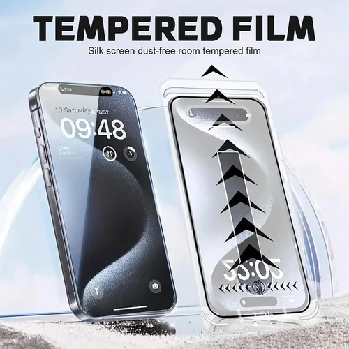 Siebdruck Staubfrei Raum Hartfolie, Glas Sichtschutz Hartfolie für iPhone - Bild 1 von 12
