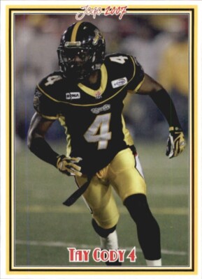 2007 Jogo CFL #69 Tay Cody Rookie - Hamilton Tiger-Cats Florida State Seminoles