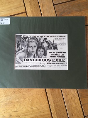 Rang ''Gefährliches Exil'' FilmOriginalwerbung 1958 Jourdan Lee Michelle O'Sullivan