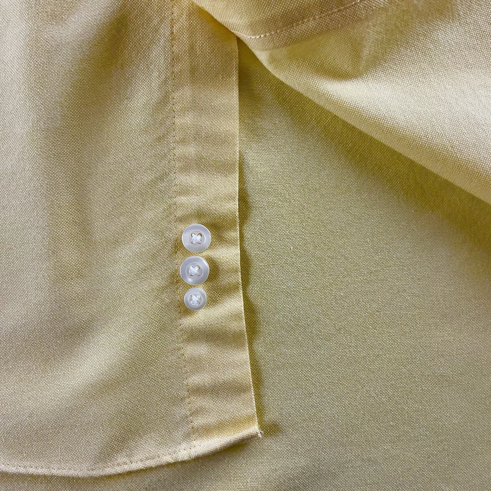 Camisa Croft Barrow Para Hombres 16.5 Grande Amarilla Oxford Abotonada Sin Arrugas Informal Foto 2 de 4