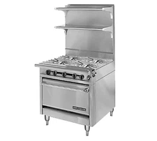 American Range HD34-4-M 34" Gas Heavy Duty Range w/ (4) Open Burners, Modular...