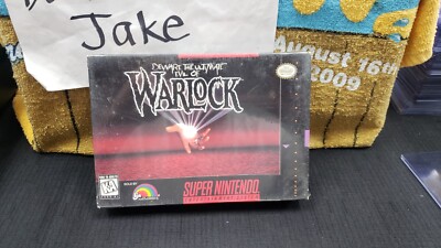 FACTORY SEALED WARLOCK SNES SUPER NINTENDO VIDEO GAME BRAND NEW W PROTECTOR  CASE